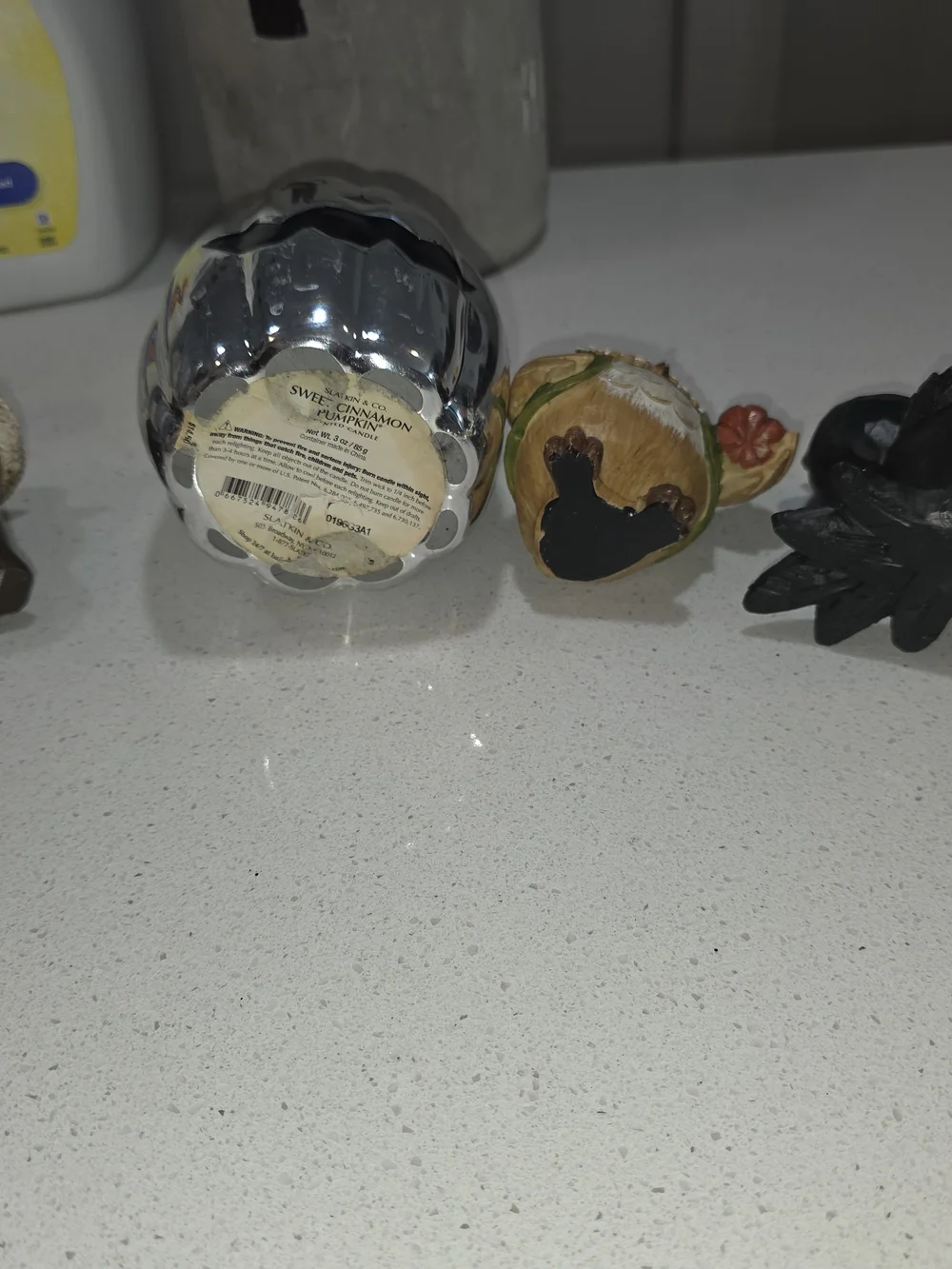 Resin/ceramic decorative figurine set, Fall/Halloween themed bird and owl collec